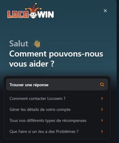 Locowin Casino support client